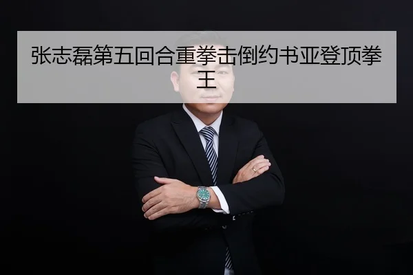 张志磊第五回合重拳击倒约书亚登顶拳王